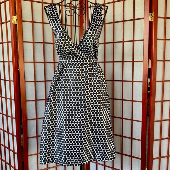 Derek Heart Shimmery Polka Dot A-line Midi - Picture 3 of 8